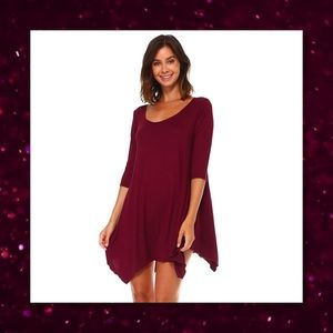JUST IN🆕🅿️Burgundy Swing Dress/Tunic